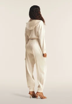 Freddy Pantaloni Cargo effetto seta con elastico sul fondo-Donna Pantaloni Cargo|Pantaloni Sportivi
