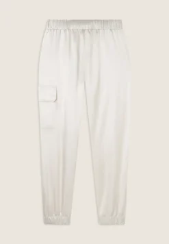 Freddy Pantaloni Cargo effetto seta con elastico sul fondo-Donna Pantaloni Cargo|Pantaloni Sportivi