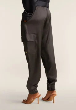 Freddy Pantaloni Cargo effetto seta con elastico sul fondo-Donna Pantaloni Cargo|Pantaloni Sportivi