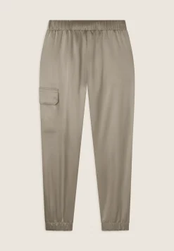 Freddy Pantaloni Cargo effetto seta con elastico sul fondo-Donna Pantaloni Cargo|Pantaloni Sportivi