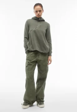 Freddy Pantaloni cargo in canvas tinto capo cold dyed-Donna Pantaloni Cargo|Pantaloni Sportivi