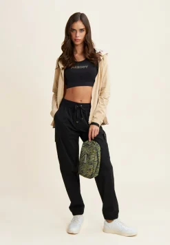 Freddy Pantaloni cargo in popeline con ricami Sangallo sulle tasche-Donna Pantaloni Sportivi|Tutti I Pantaloni