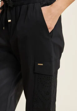 Freddy Pantaloni cargo in popeline con ricami Sangallo sulle tasche-Donna Pantaloni Sportivi|Tutti I Pantaloni