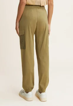 Freddy Pantaloni cargo in popeline con ricami Sangallo sulle tasche-Donna Pantaloni Sportivi|Tutti I Pantaloni