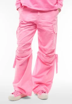 Freddy Pantaloni cargo in popeline con doppia coulisse-Donna Pantaloni Cargo|Pantaloni Sportivi