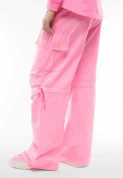 Freddy Pantaloni cargo in popeline con doppia coulisse-Donna Pantaloni Cargo|Pantaloni Sportivi