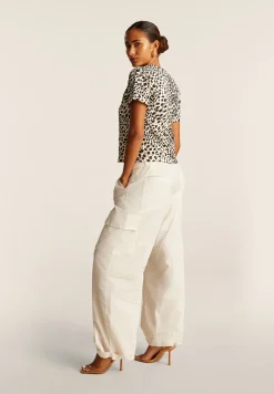Freddy Pantaloni Cargo in popeline con fondo regolabile-Donna Pantaloni Cargo|Pantaloni Sportivi