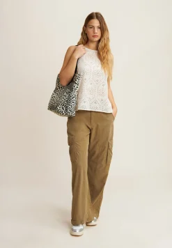 Freddy Pantaloni Cargo in Twill di Lyocell con fondo regolabile-Donna Pantaloni Cargo|Pantaloni Sportivi