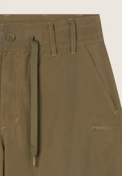 Freddy Pantaloni Cargo in Twill di Lyocell con fondo regolabile-Donna Pantaloni Cargo|Pantaloni Sportivi
