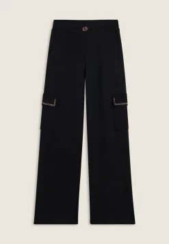 Freddy Pantaloni cargo wide leg in felpa di viscosa-Donna Pantaloni Cargo|Pantaloni Sportivi