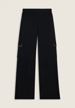 Freddy Pantaloni cargo wide leg in felpa di viscosa-Donna Pantaloni Cargo|Pantaloni Sportivi