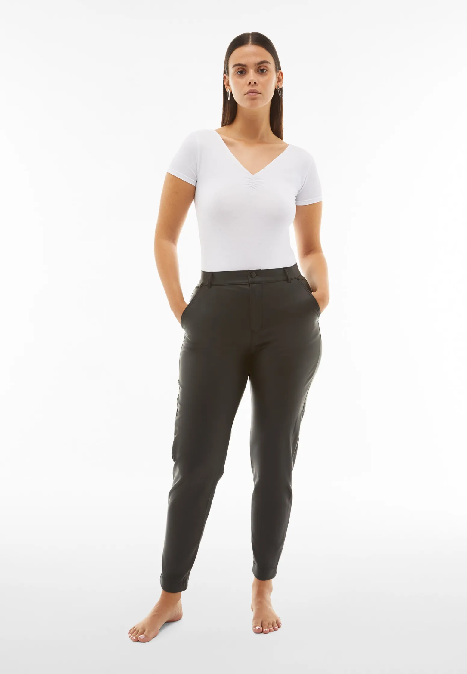 Freddy Pantaloni coated superskinny vita alta con tasche chino-Donna Jeans E Pantaloni|Tutti I Pantaloni