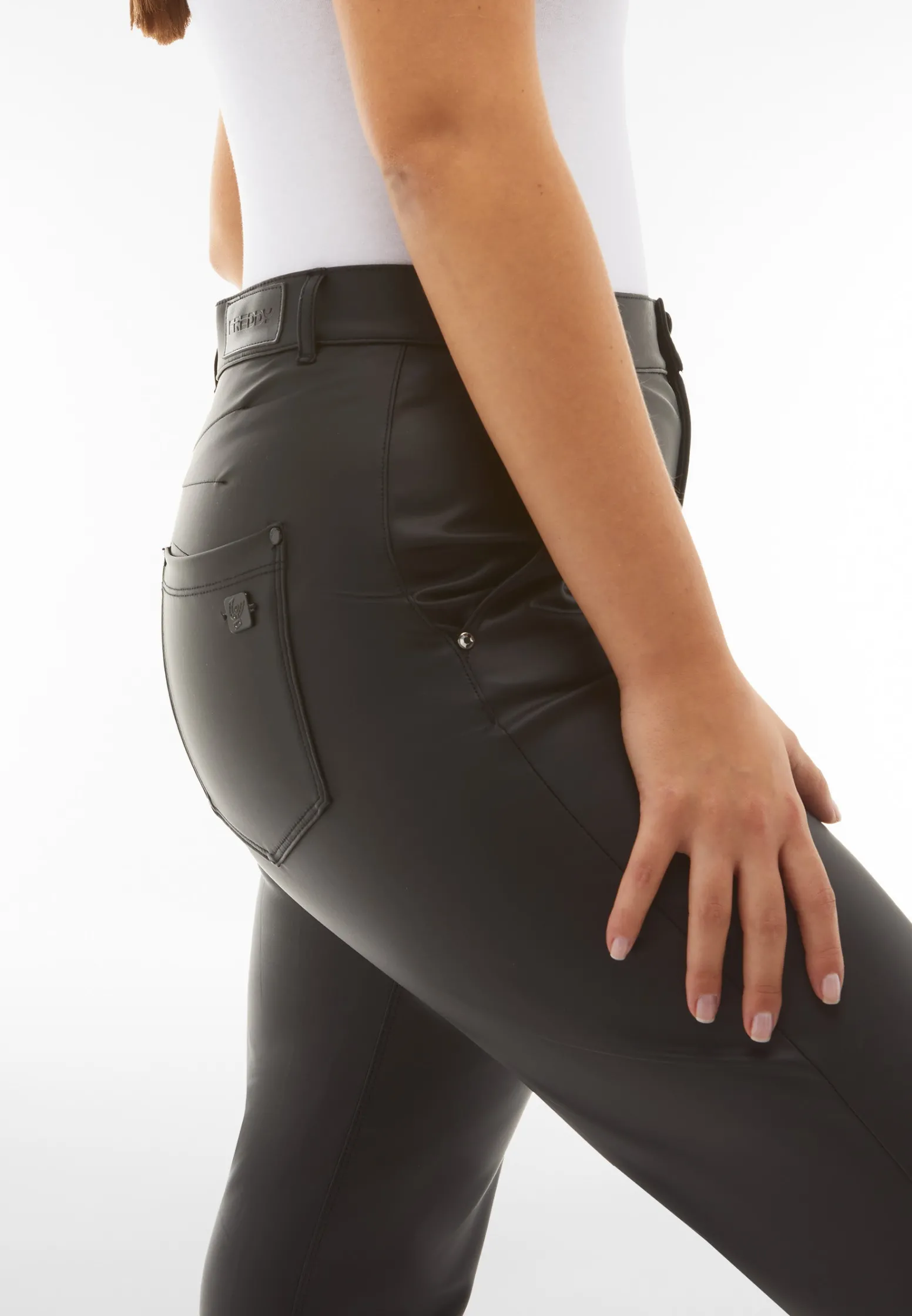 Freddy Pantaloni coated superskinny vita alta con tasche chino-Donna Jeans E Pantaloni|Tutti I Pantaloni