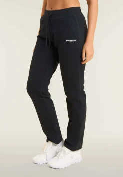 Freddy Pantaloni comfort con gamba dritta e stampa laterale-Donna Fitness|Pantaloni Sportivi