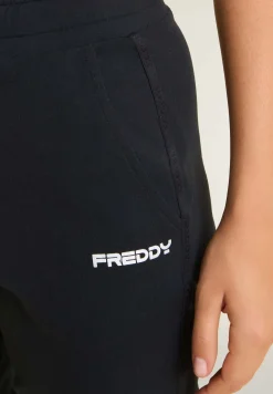 Freddy Pantaloni comfort con gamba dritta e stampa laterale-Donna Fitness|Pantaloni Sportivi