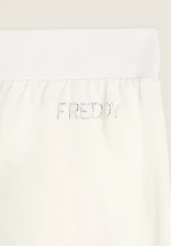 Freddy Pantaloni Comfort Fit con gamba dritta e Dettagli in Strass-Donna Pantaloni Sportivi