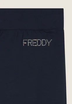 Freddy Pantaloni Comfort Fit con gamba dritta e Dettagli in Strass-Donna Pantaloni Sportivi