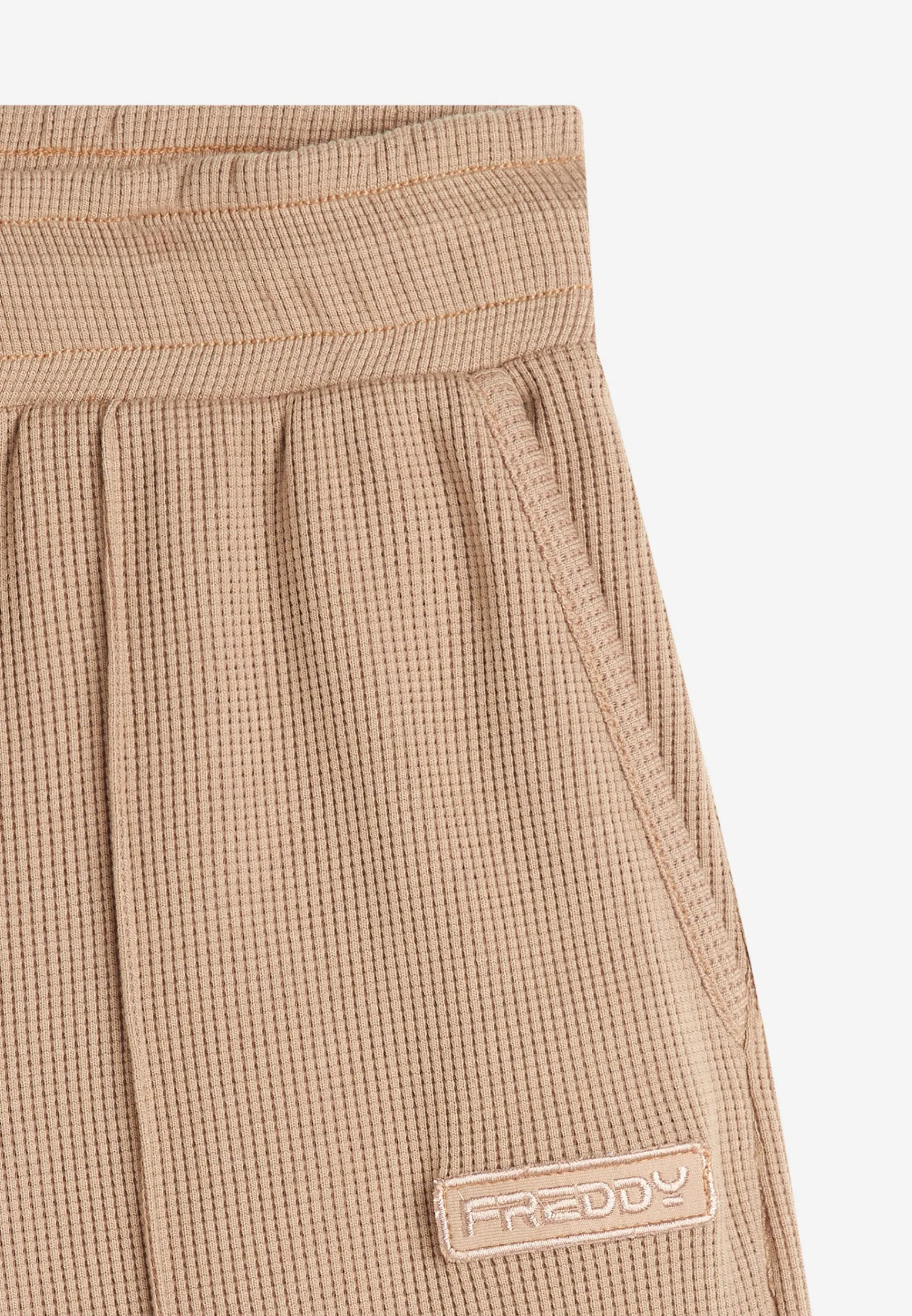 Freddy Pantaloni comfort fit da donna in tessuto jersey waffle-Donna Pantaloni Sportivi|Tutti I Pantaloni