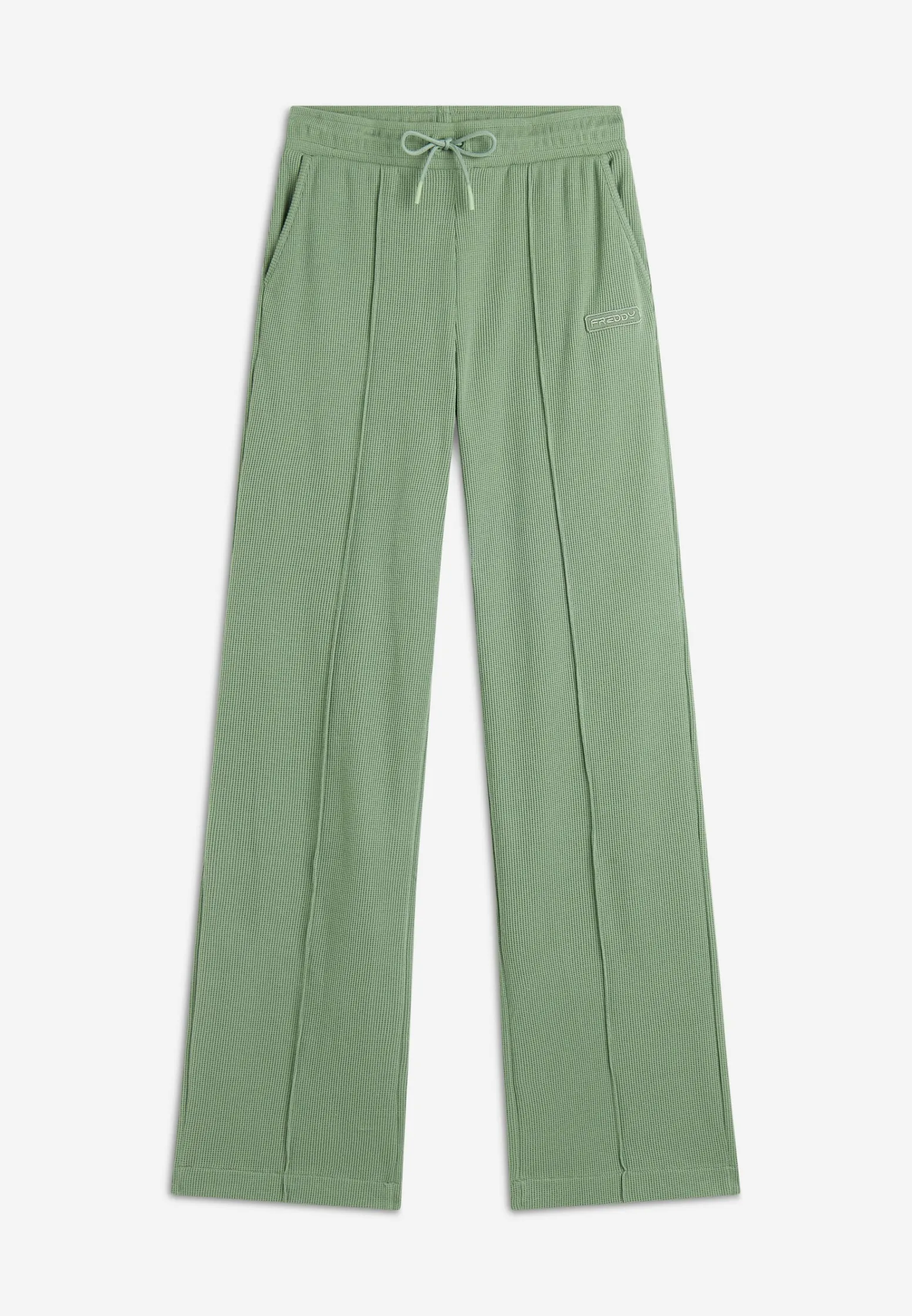 Freddy Pantaloni comfort fit da donna in tessuto jersey waffle-Donna Pantaloni Sportivi|Tutti I Pantaloni