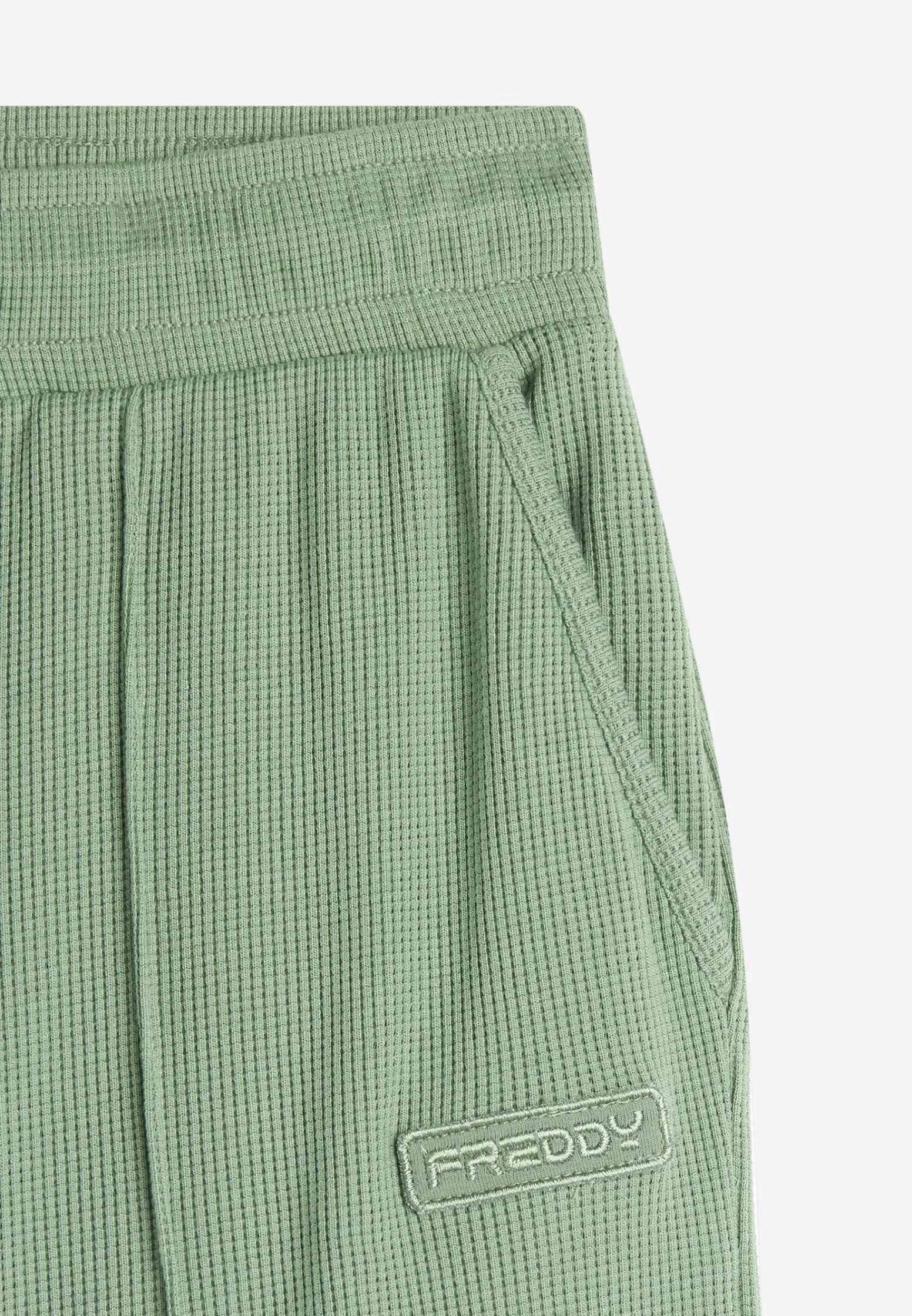 Freddy Pantaloni comfort fit da donna in tessuto jersey waffle-Donna Pantaloni Sportivi|Tutti I Pantaloni