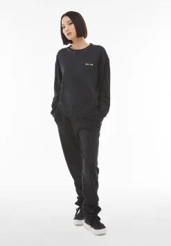 Freddy Pantaloni comfort fit in felpa french terry tinta a freddo-Donna Pantaloni Sportivi|Tutti I Pantaloni