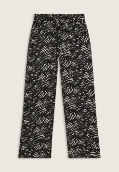 Freddy Pantaloni comfort in viscosa animalier con gamba ampia-Donna Pantaloni Sportivi|Tutti I Pantaloni