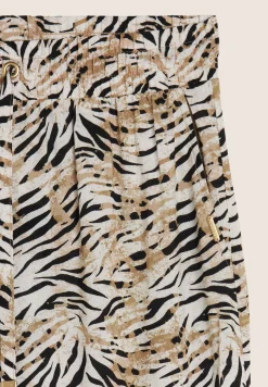 Freddy Pantaloni comfort in viscosa animalier con gamba ampia-Donna Pantaloni Sportivi|Tutti I Pantaloni