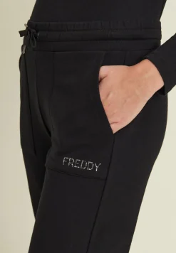 Freddy Pantaloni con fondo elasticizzato e tasche applicate-Donna Ginnastica|Pantaloni Sportivi