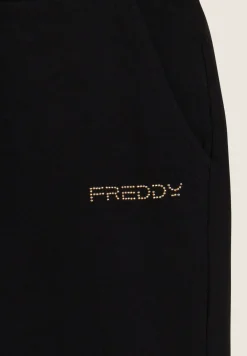 Freddy Pantaloni corsaro in jersey con logo perline-Donna Padel|Pilates