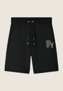 Freddy Pantaloni corti con Risvolto e Logo Strass-Donna Shorts