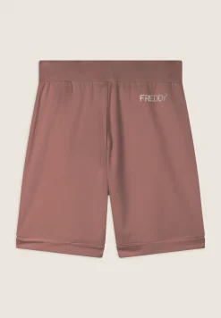Freddy Pantaloni corti con Risvolto e Logo Strass-Donna Shorts