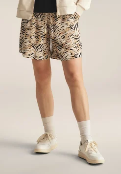 Freddy Pantaloni corti in viscosa animalier con vita elasticizzata-Donna Shorts|Tutti I Pantaloni