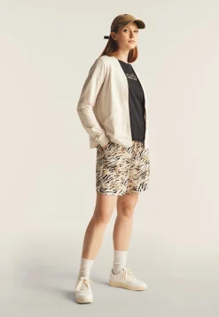 Freddy Pantaloni corti in viscosa animalier con vita elasticizzata-Donna Shorts|Tutti I Pantaloni