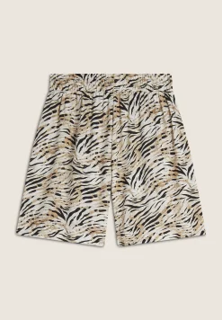 Freddy Pantaloni corti in viscosa animalier con vita elasticizzata-Donna Shorts|Tutti I Pantaloni