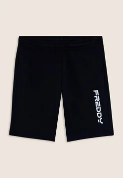 Freddy Pantaloni corti unisex in jersey misto cotone con maxi logo-Donna Shorts E Bermuda|Shorts