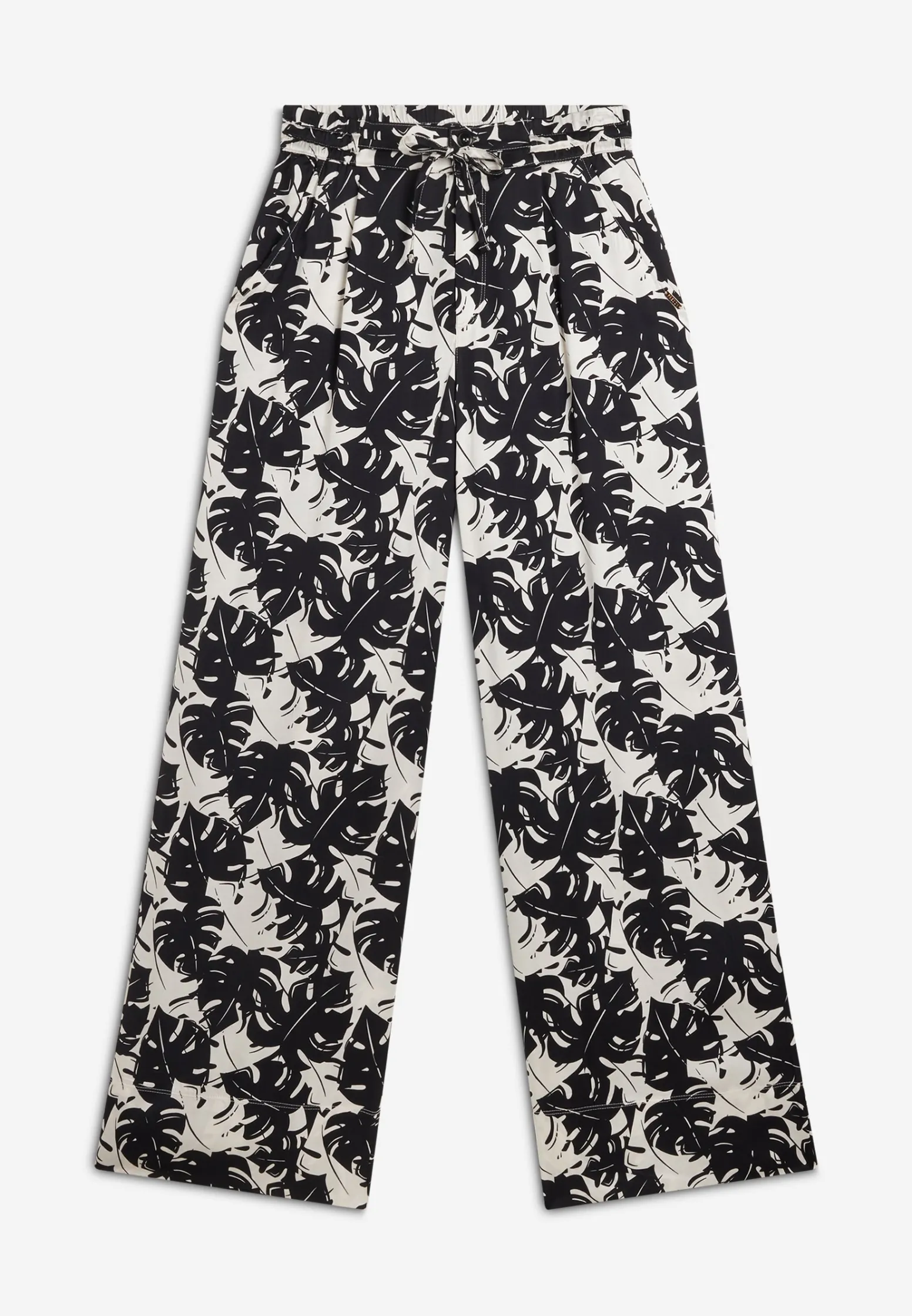 Freddy Pantaloni culotte gamba ampia in viscosa stampa tropical-Donna Pantaloni Sportivi|Tutti I Pantaloni