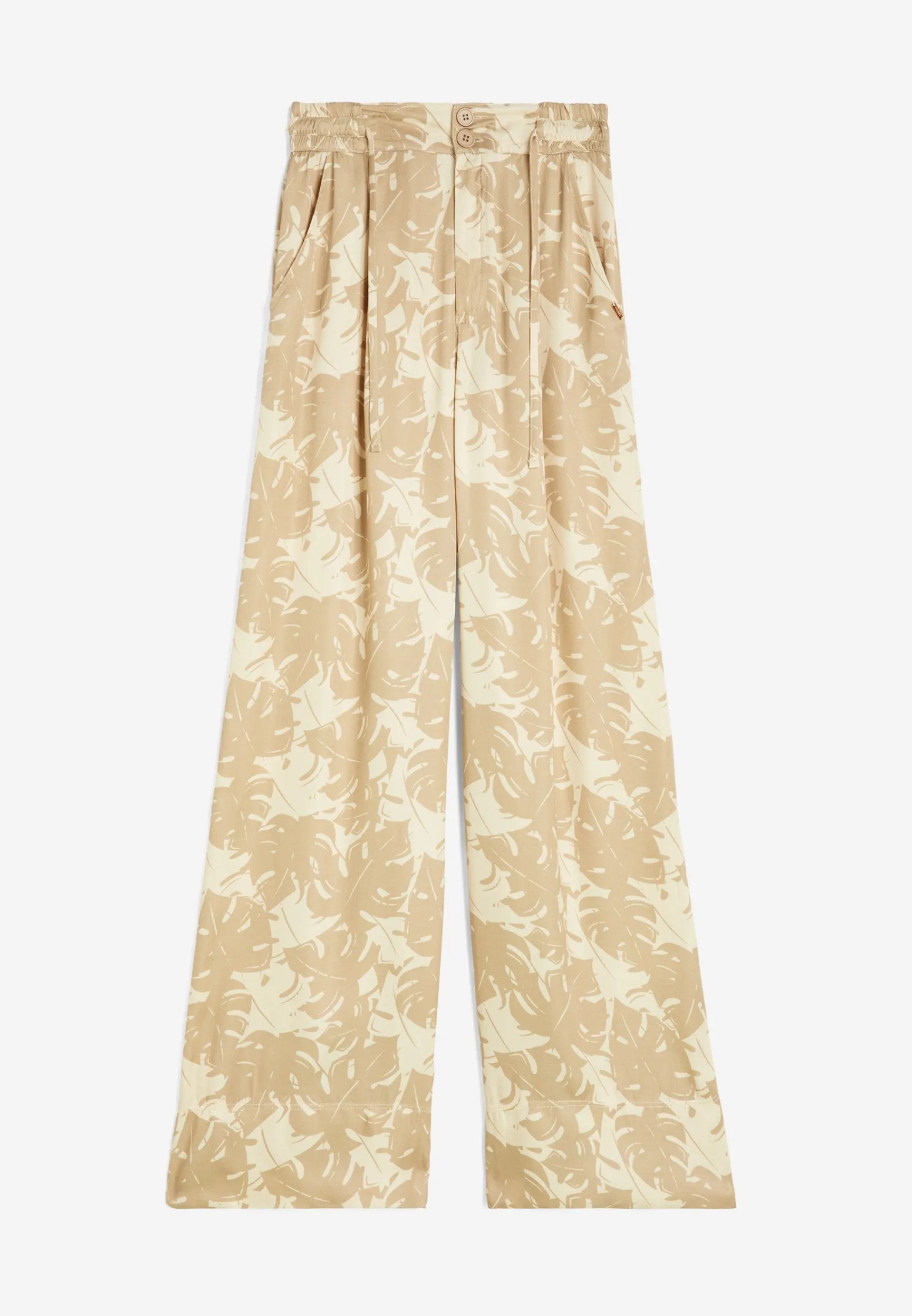 Freddy Pantaloni culotte gamba ampia in viscosa stampa tropical-Donna Pantaloni Sportivi|Tutti I Pantaloni