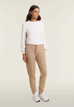 Freddy Pantaloni donna effetto tricot con polsini-Donna Pantaloni Sportivi