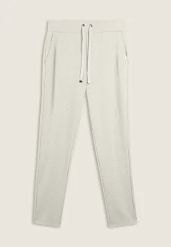 Freddy Pantaloni donna in felpa micro-trecce con fondo dritto-Donna Pantaloni Sportivi