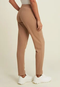 Freddy Pantaloni donna in felpa micro-trecce con fondo dritto-Donna Pantaloni Sportivi