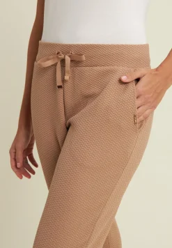 Freddy Pantaloni donna in felpa micro-trecce con fondo dritto-Donna Pantaloni Sportivi