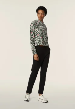 Freddy Pantaloni donna in felpa garzata con Spacchi sul fondo-Donna Fitness|Pantaloni Sportivi