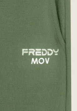 Freddy Pantaloni donna in felpa garzata con Spacchi sul fondo-Donna Fitness|Pantaloni Sportivi