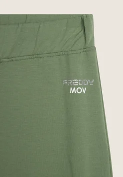 Freddy Pantaloni donna in felpa a Gamba Ampia con Vita Alta-Donna Fitness|Pantaloni Sportivi