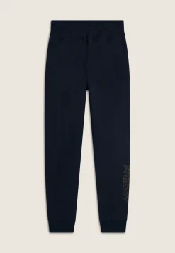 Freddy Pantaloni donna in felpa garzata con logo floreale sul fondo-Donna Pilates|Ginnastica