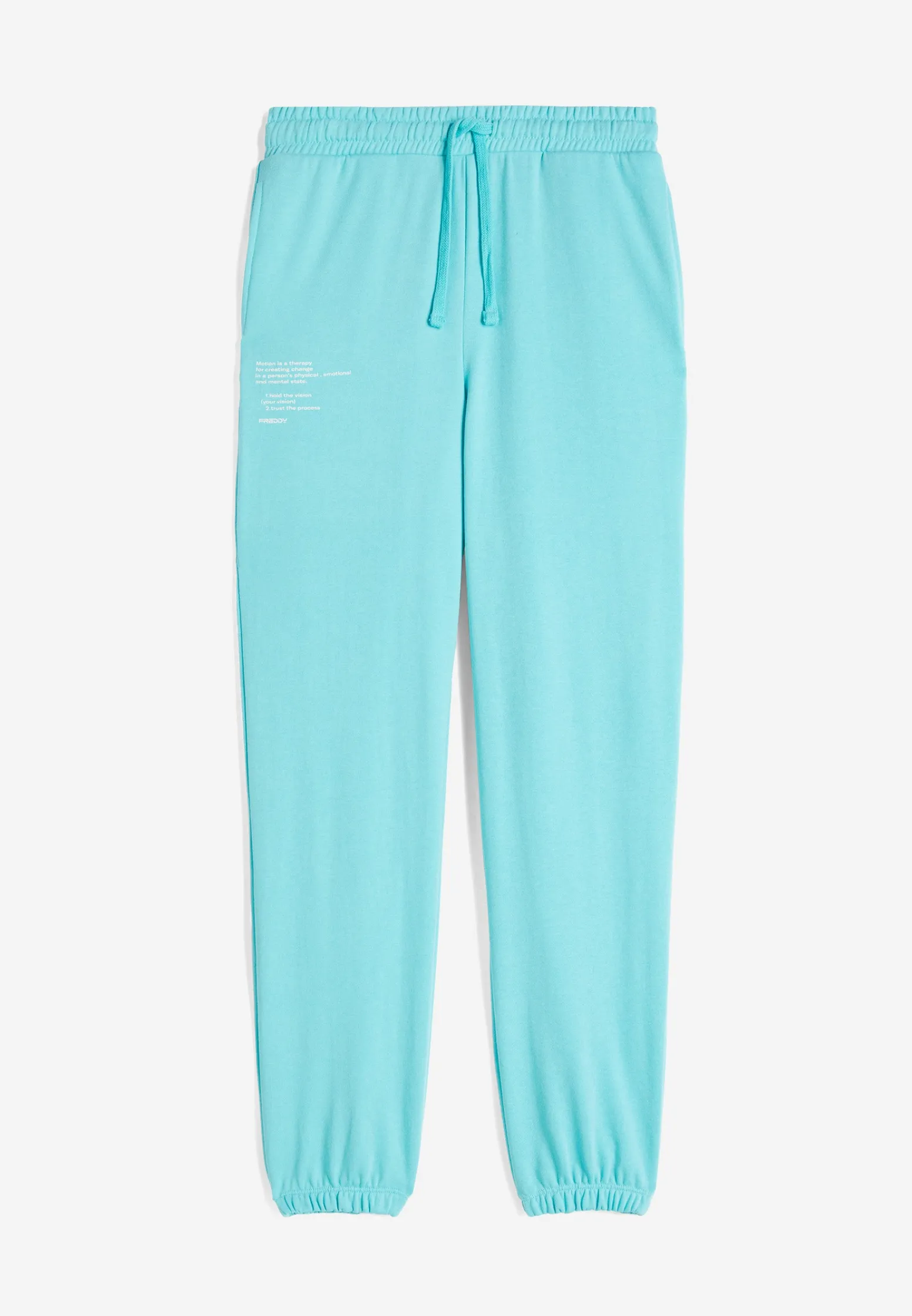 Freddy Pantaloni donna in french terry con stampa sul fianco-Donna Pantaloni Sportivi|Tutti I Pantaloni