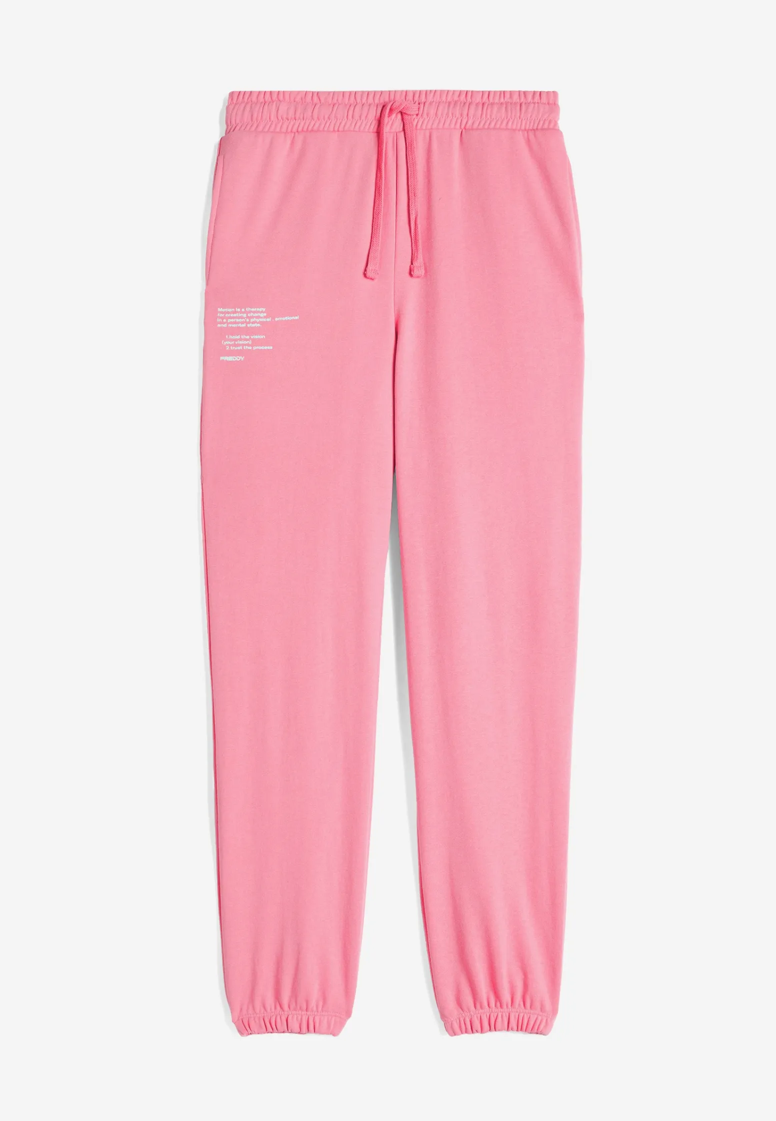 Freddy Pantaloni donna in french terry con stampa sul fianco-Donna Pantaloni Sportivi|Tutti I Pantaloni