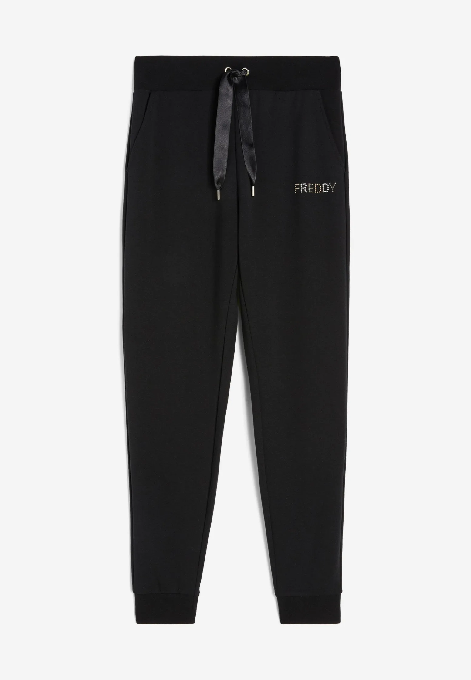 Freddy Pantaloni donna in french terry modal con fondo a polsino-Donna Ginnastica|Pantaloni Sportivi