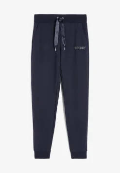 Freddy Pantaloni donna in french terry modal con fondo a polsino-Donna Ginnastica|Pantaloni Sportivi