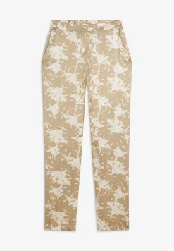 Freddy Pantaloni donna in satin di viscosa a fantasia tropical-Donna Tutti I Pantaloni|Pantaloni Sportivi